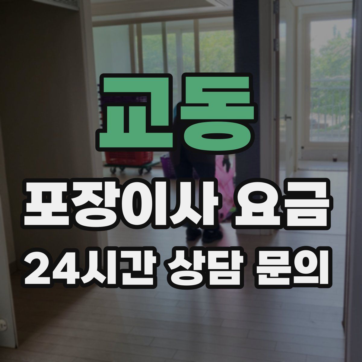 교동 포장이사 요금
