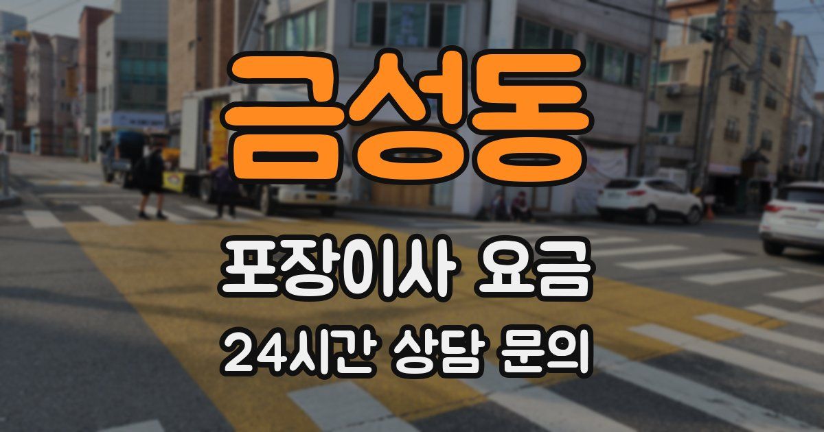 금성동 포장이사 요금