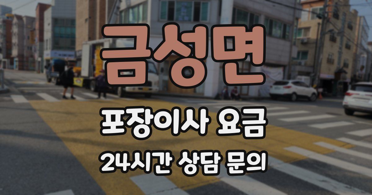 금성면 포장이사 요금