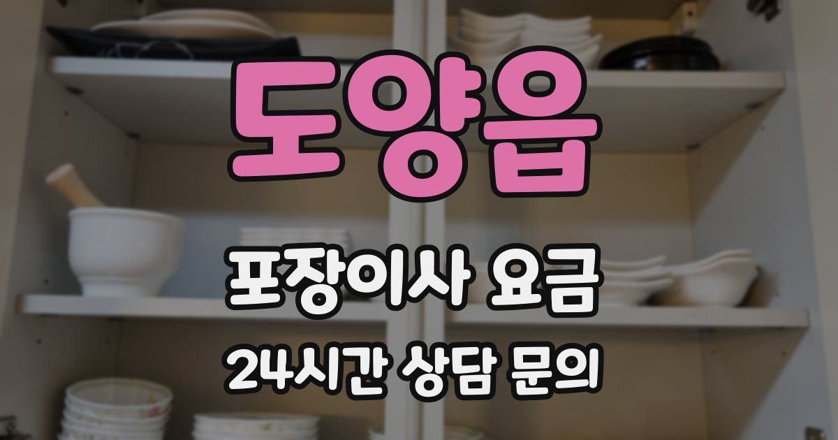도양읍 포장이사 요금