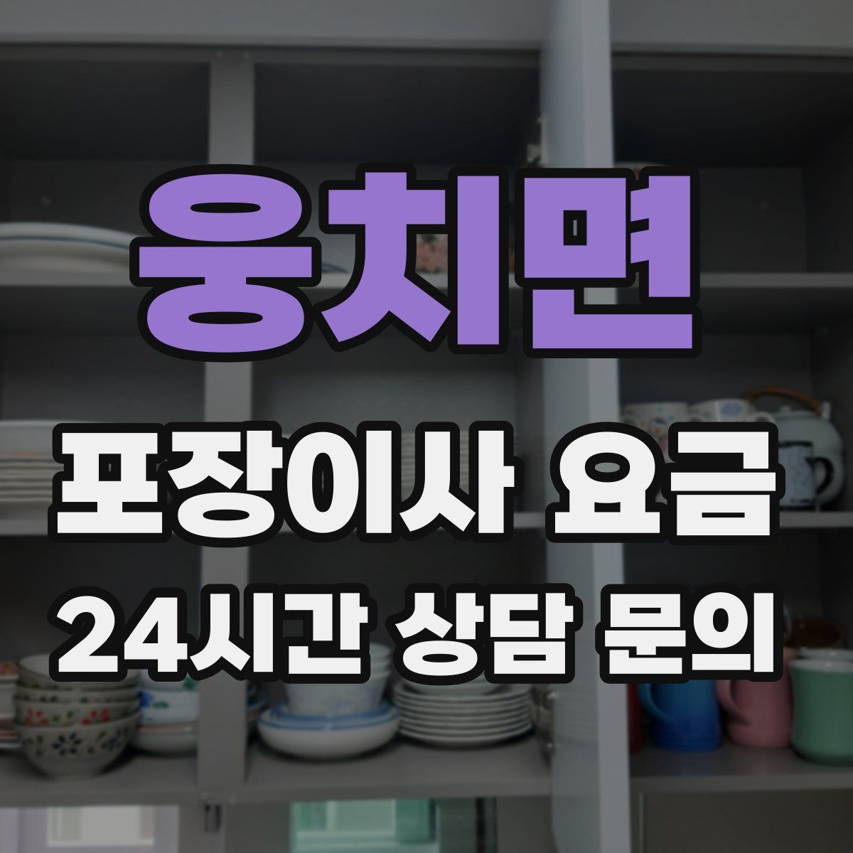 웅치면 포장이사 요금
