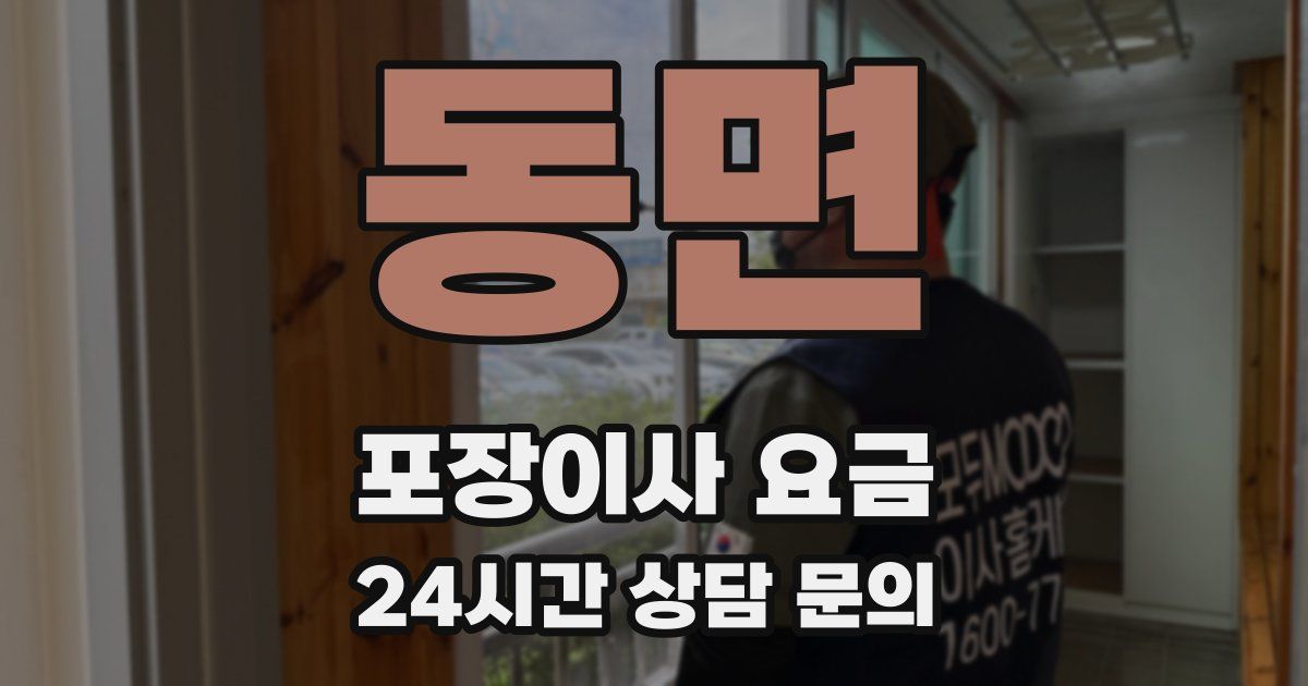 동면 포장이사 요금