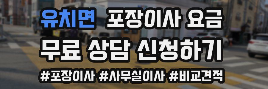 유치면 포장이사 요금