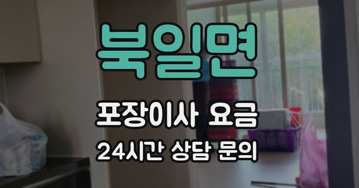 북일면 포장이사 요금