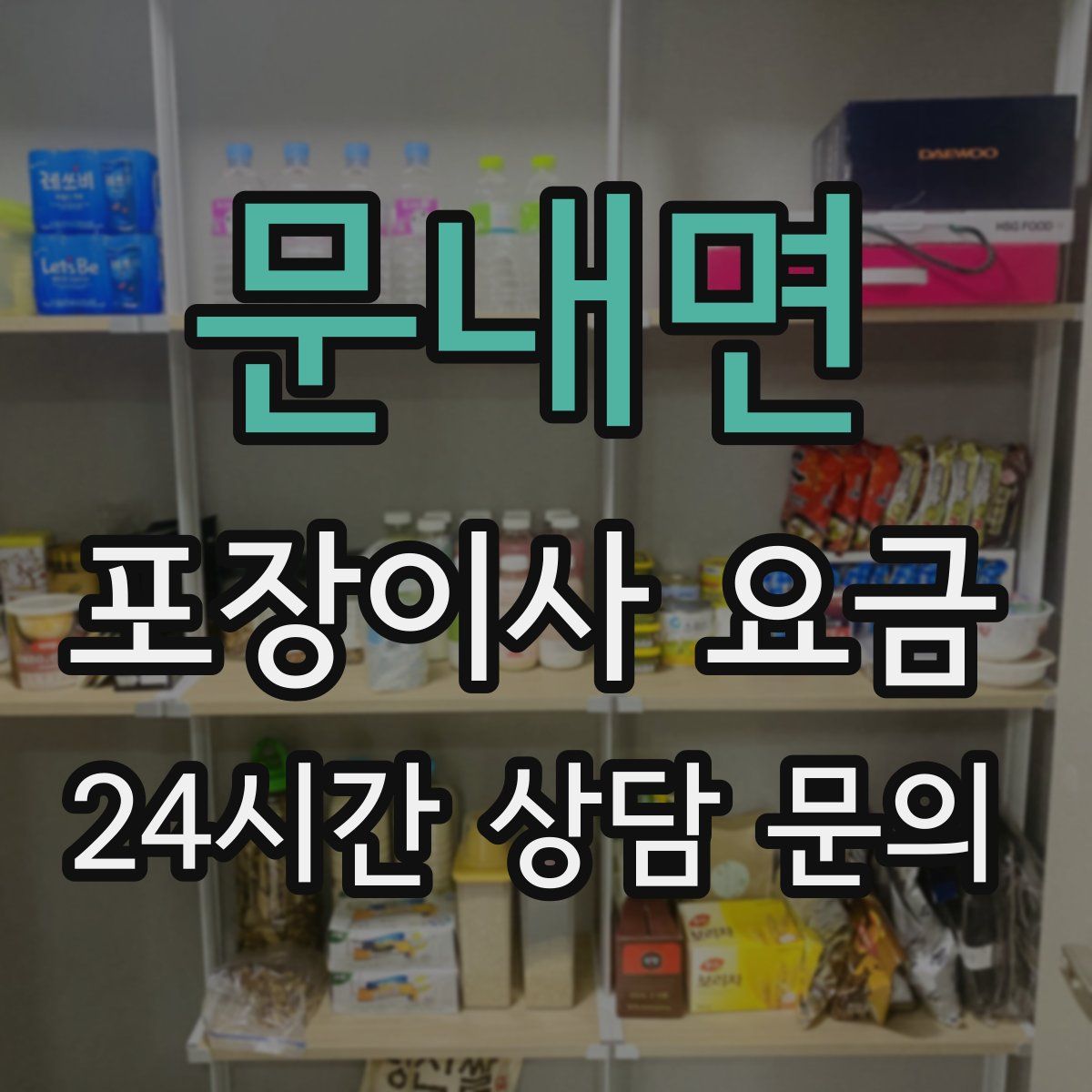 문내면 포장이사 요금