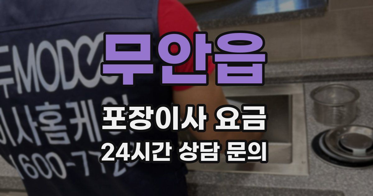 무안읍 포장이사 요금