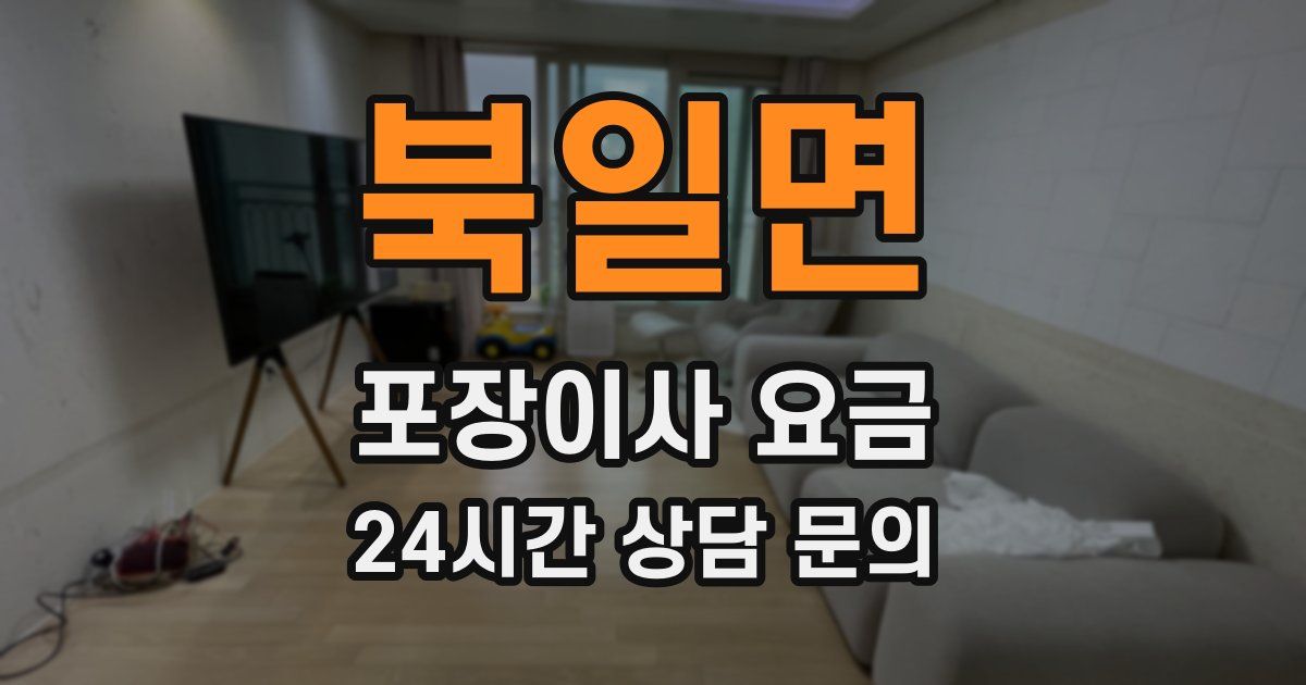 북일면 포장이사 요금