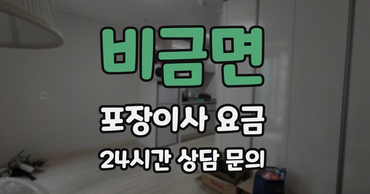비금면 포장이사 요금