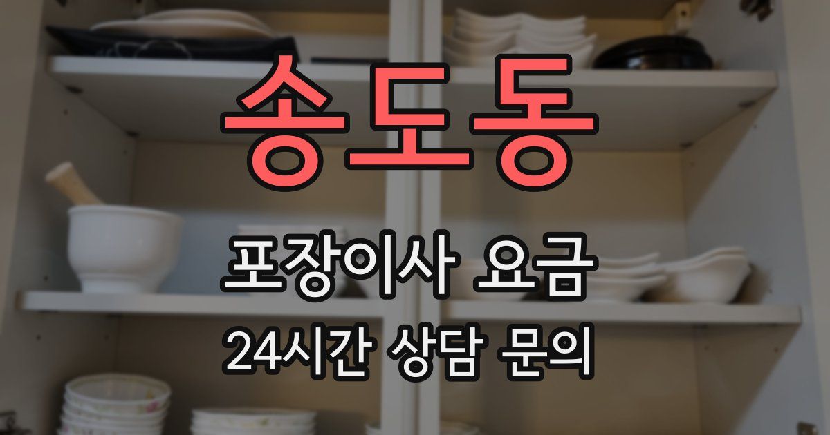 송도동 포장이사 요금