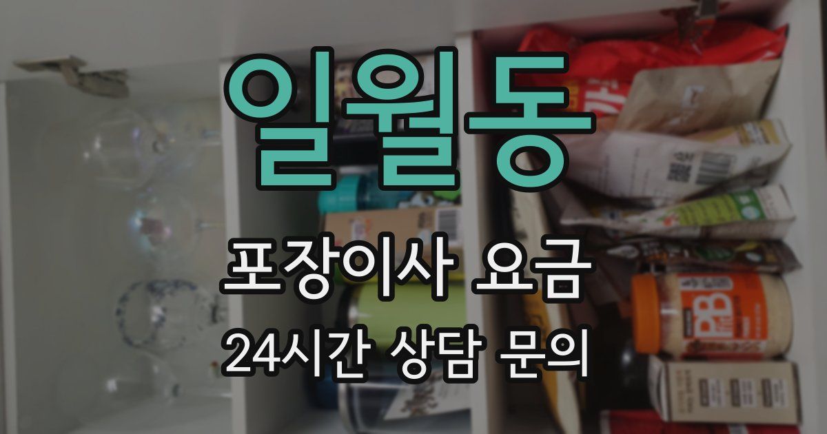 일월동 포장이사 요금