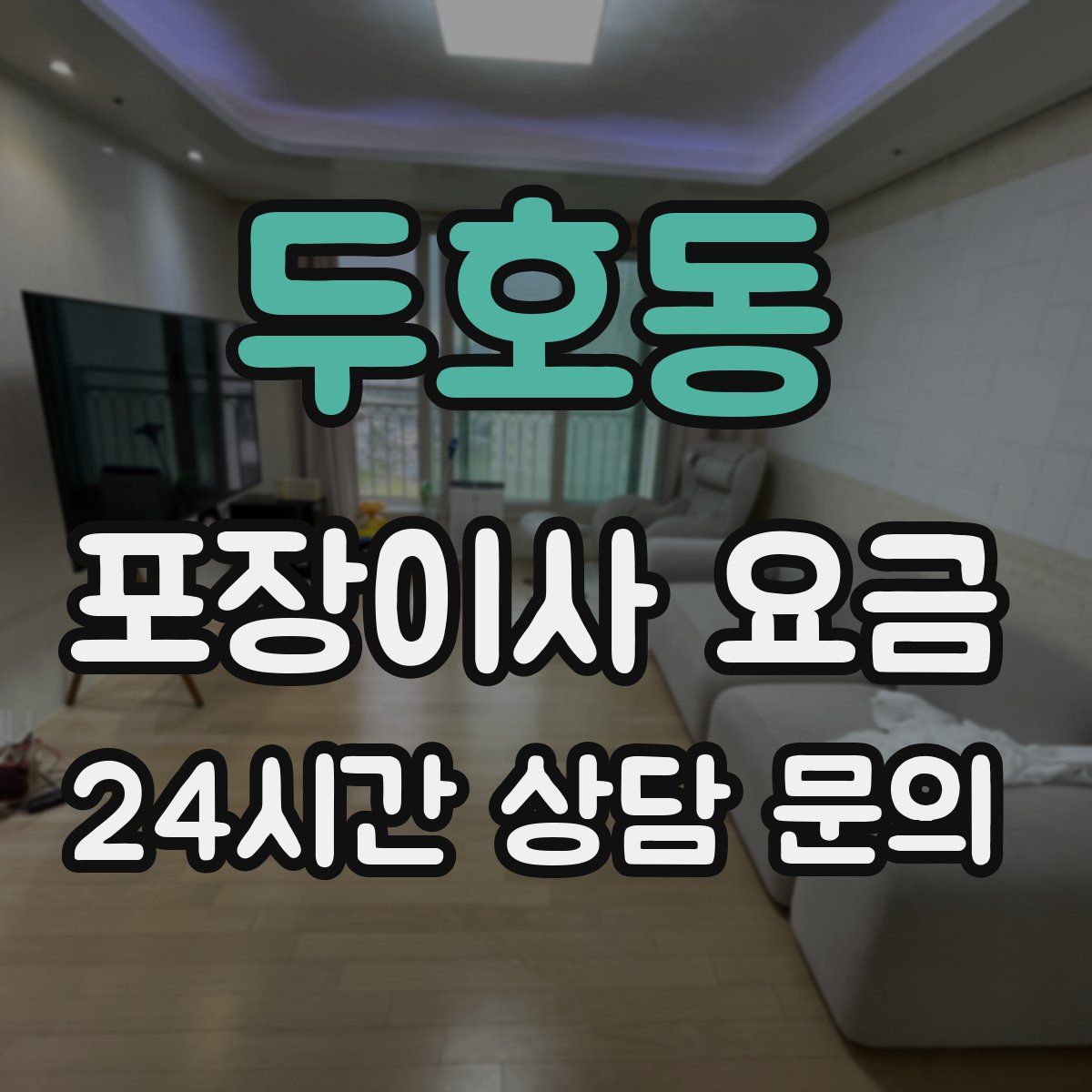 두호동 포장이사 요금