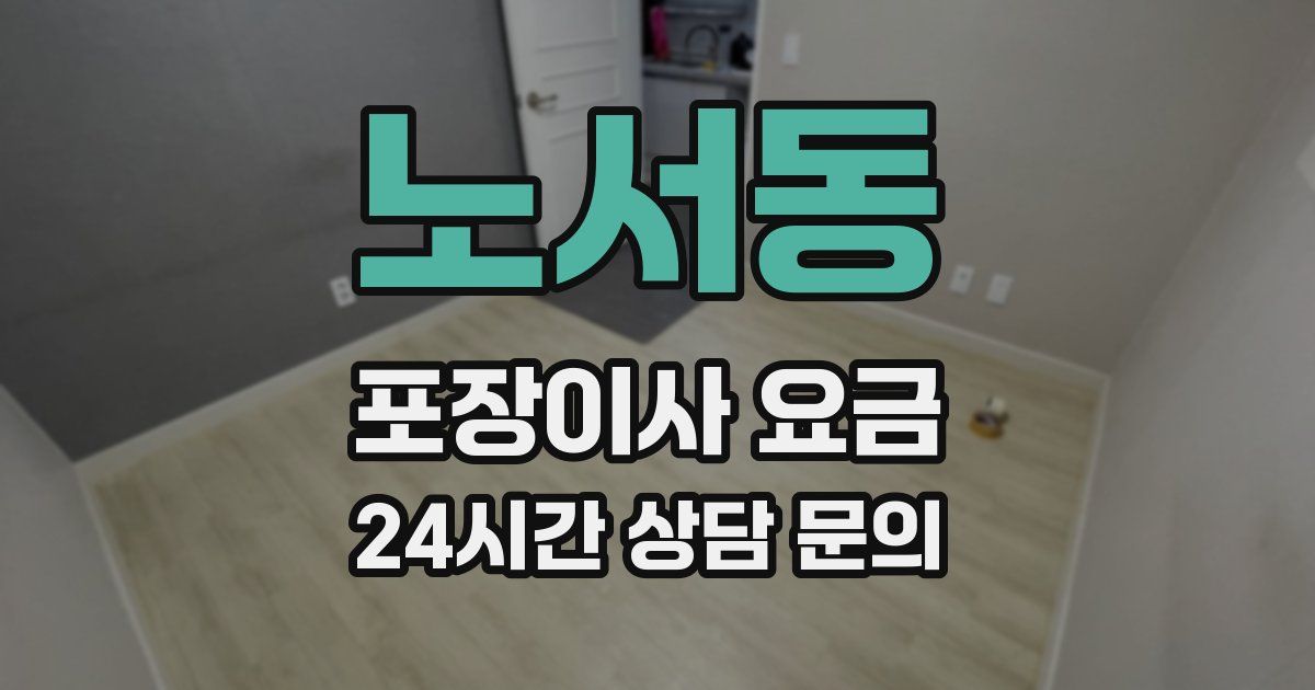 노서동 포장이사 요금