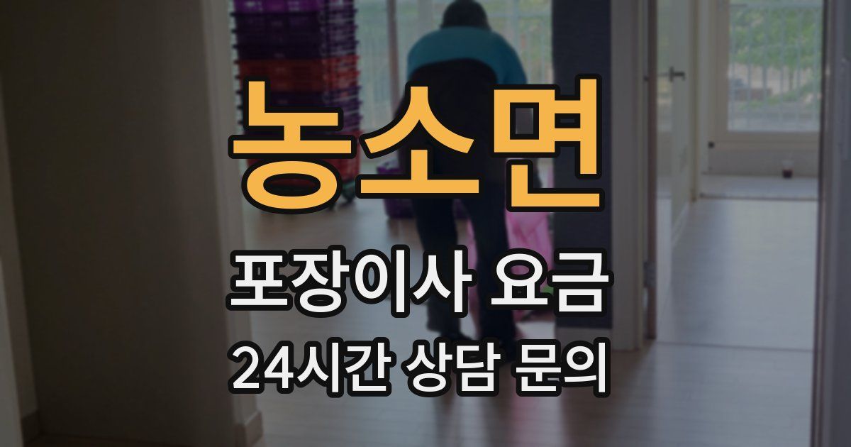 농소면 포장이사 요금