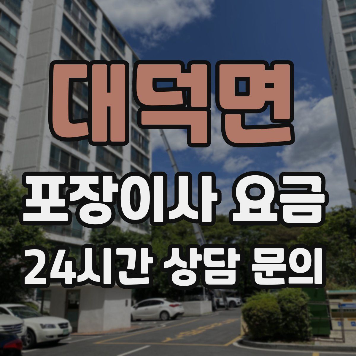 대덕면 포장이사 요금