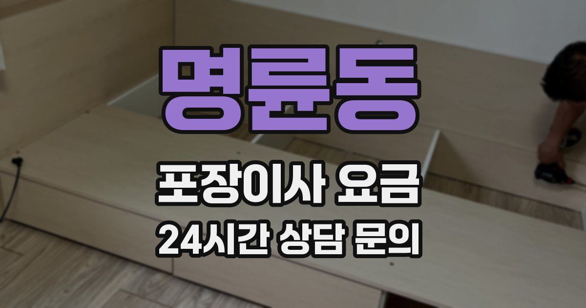 명륜동 포장이사 요금
