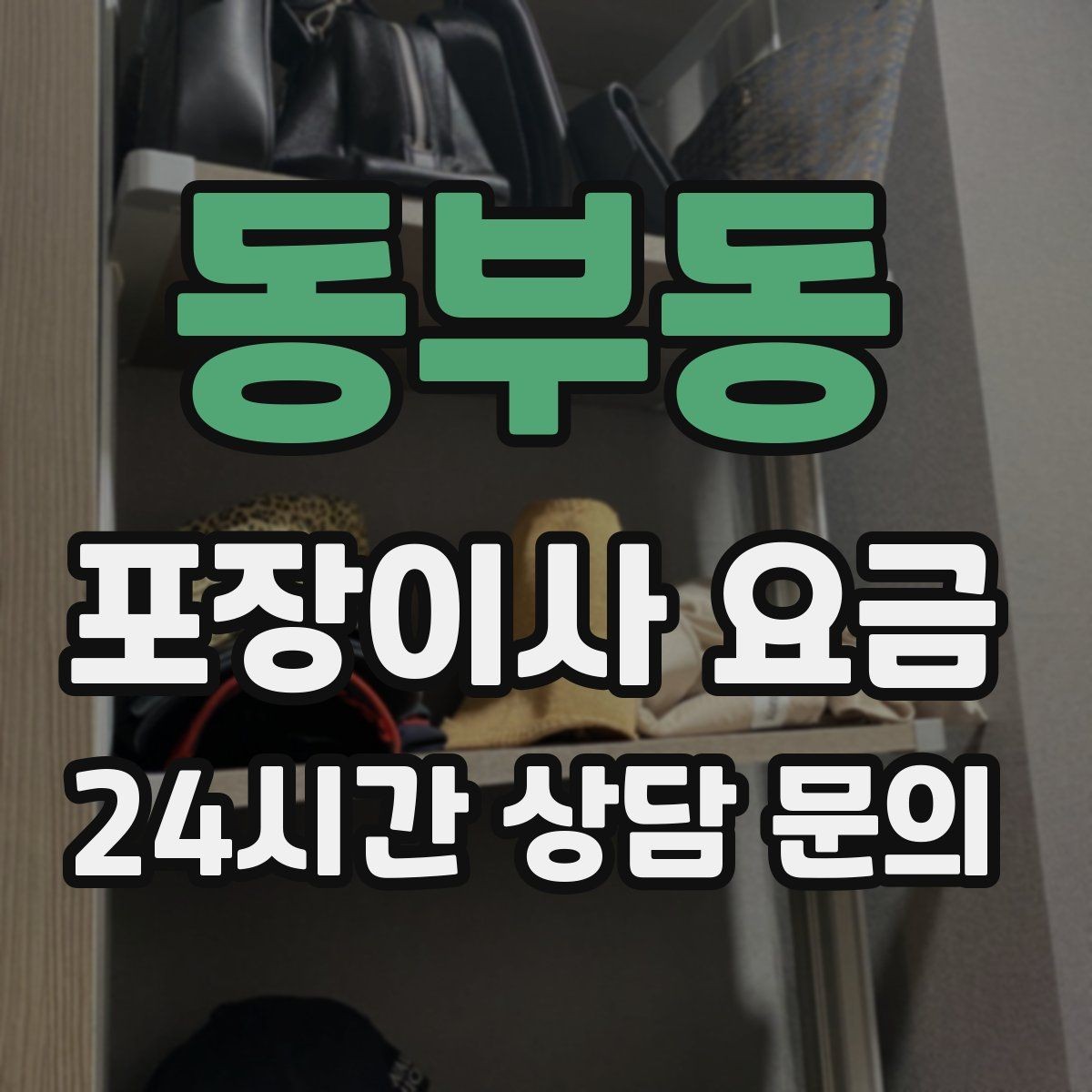 동부동 포장이사 요금 가전 포장 수준에 따라 달라지는 이유