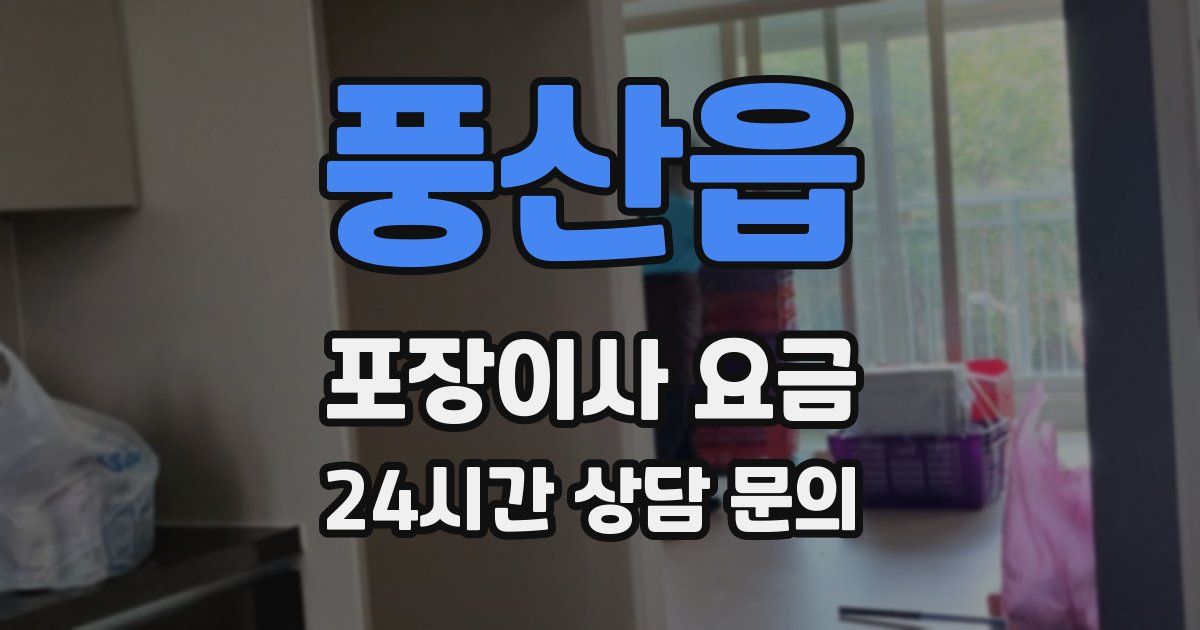 풍산읍 포장이사 요금