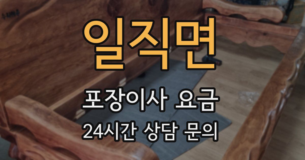 일직면 포장이사 요금