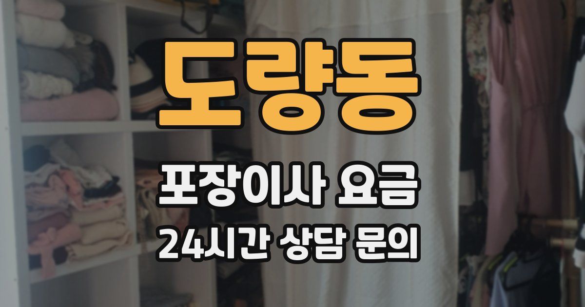 도량동 포장이사 요금