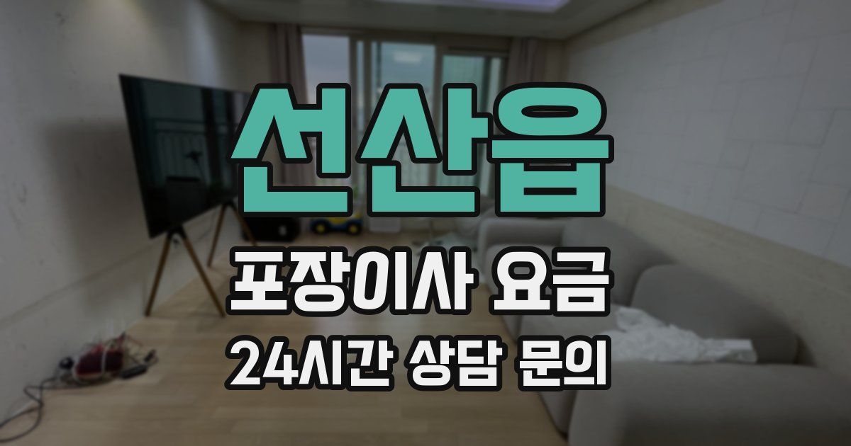 선산읍 포장이사 요금