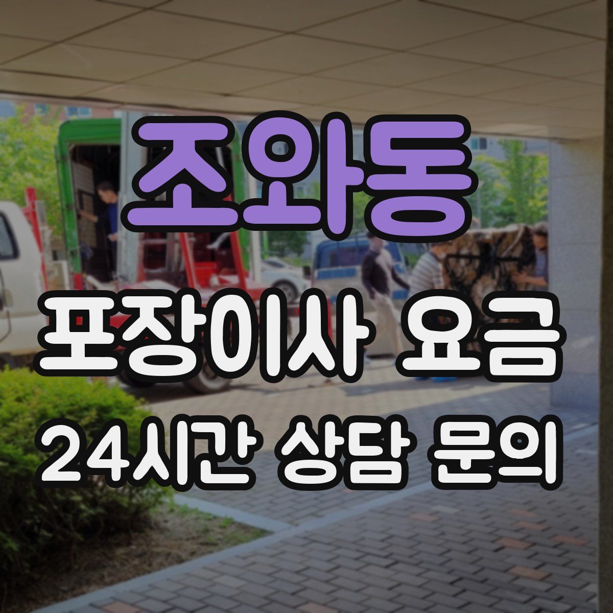 조와동 포장이사 요금