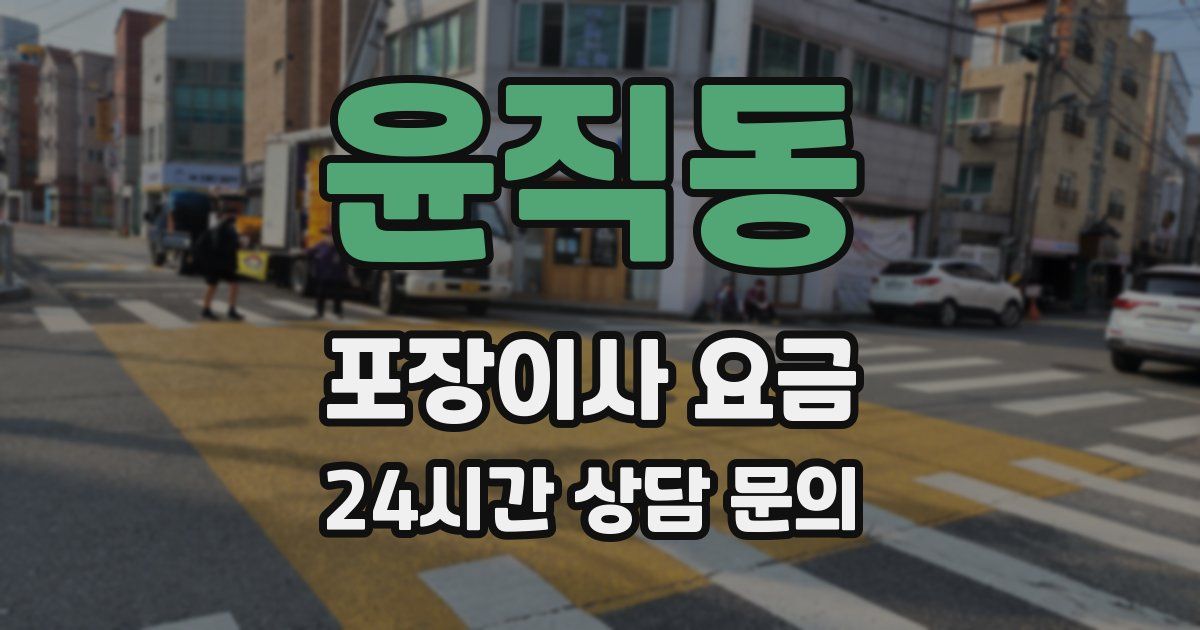 윤직동 포장이사 요금