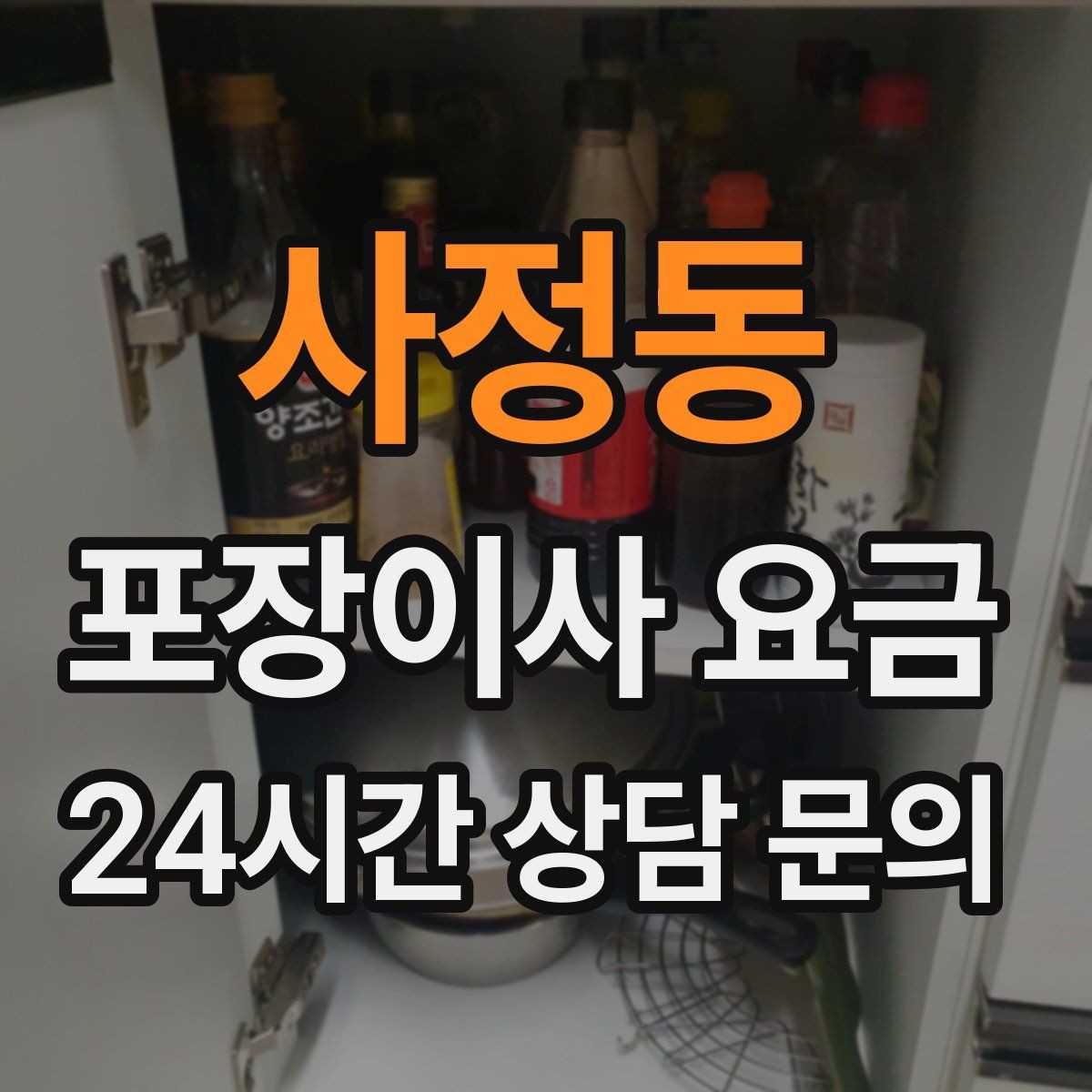사정동 포장이사 요금 어항·대형 화분이 있을 때 견적 포인트