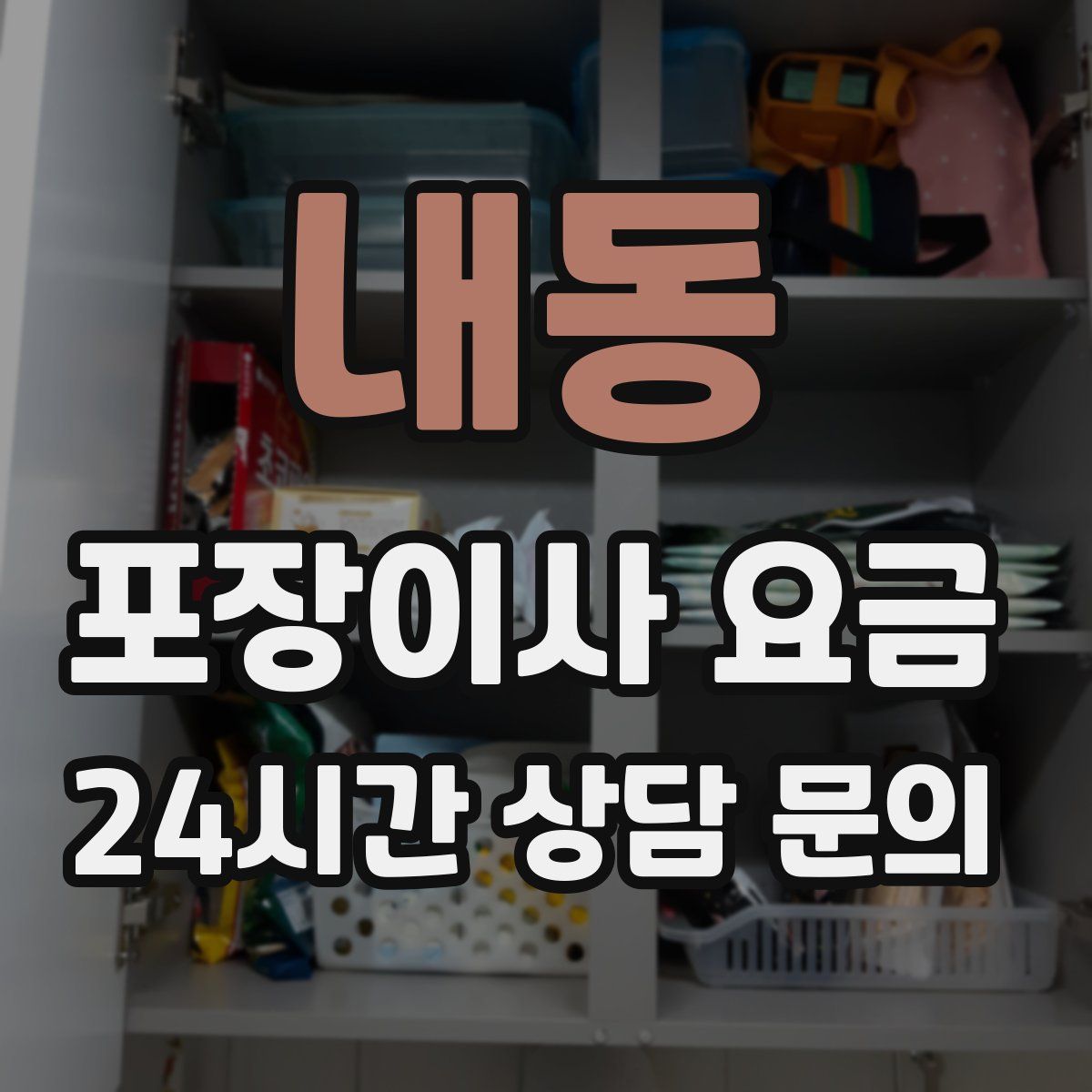 내동 포장이사 요금