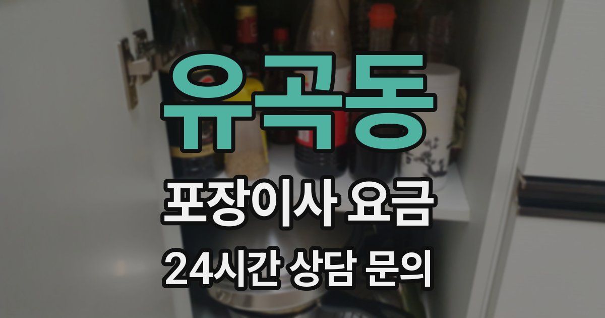 유곡동 포장이사 요금
