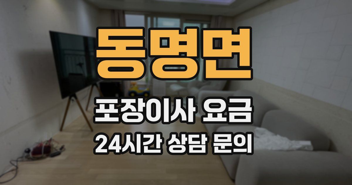 동명면 포장이사 요금