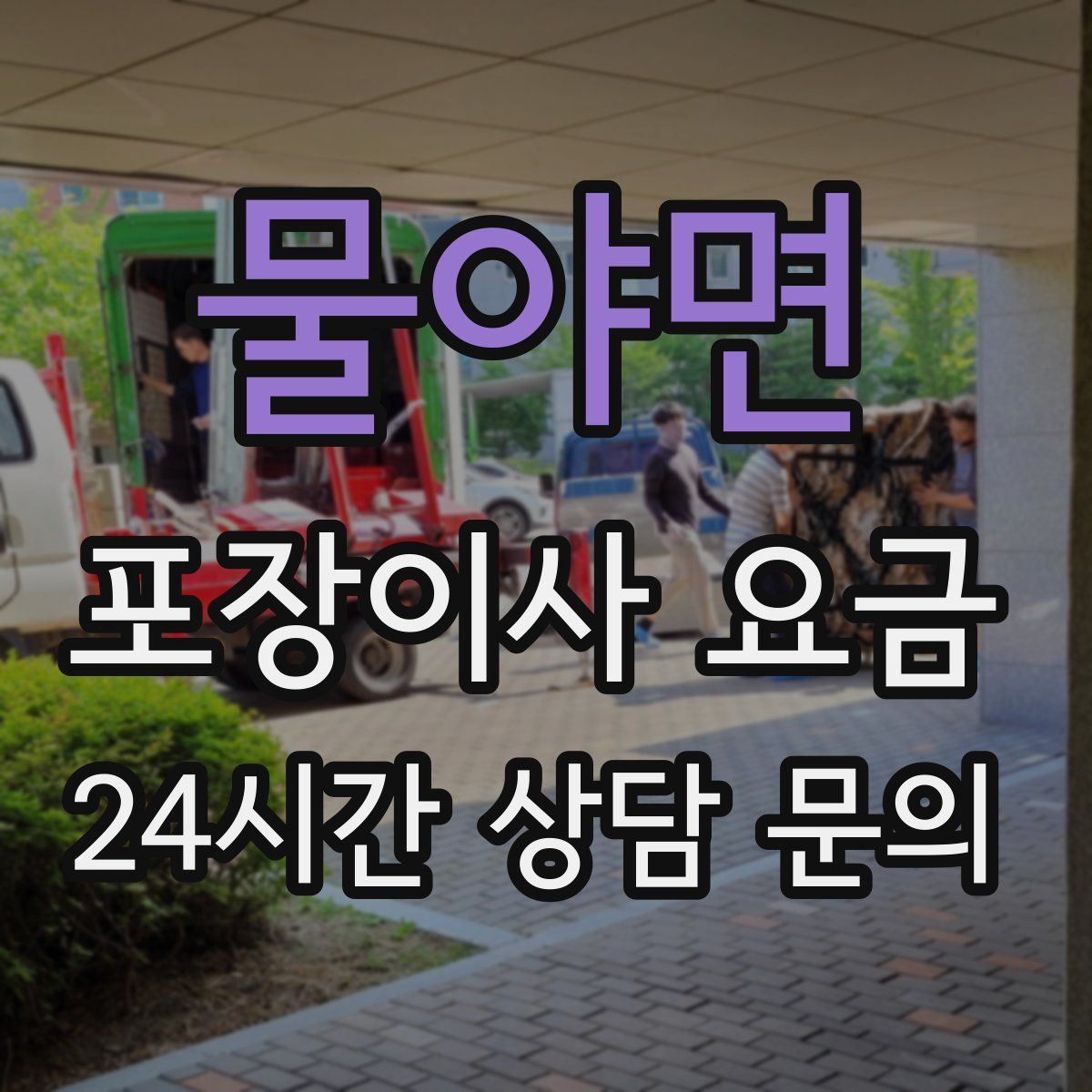 물야면 포장이사 요금