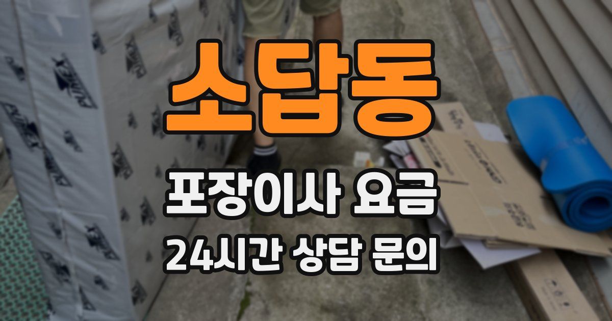 소답동 포장이사 요금