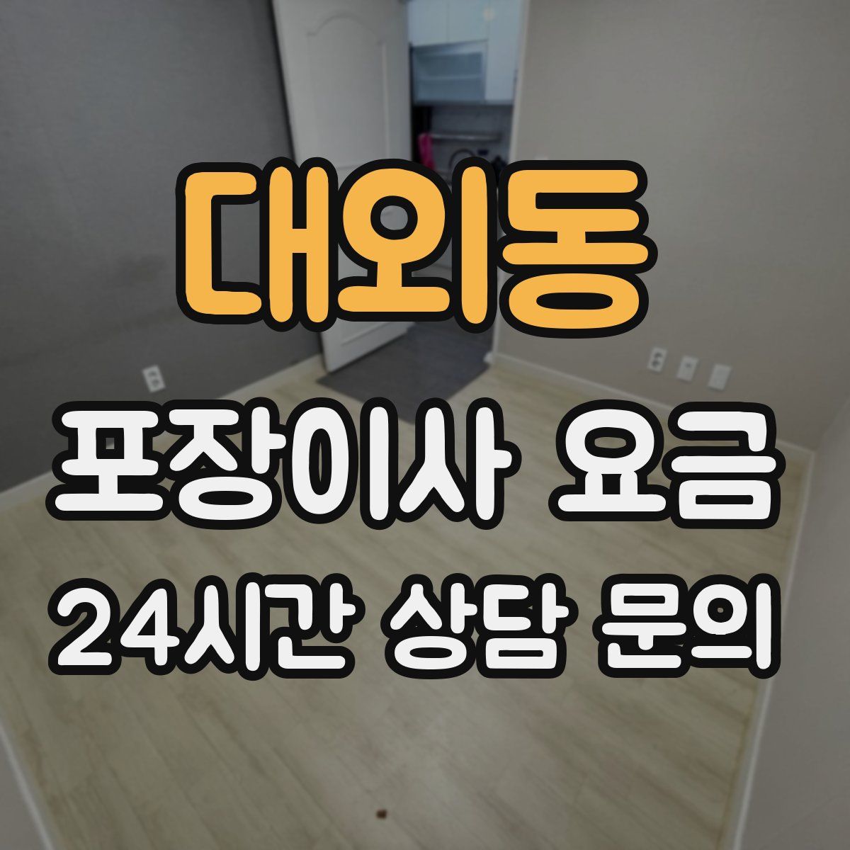 대외동 포장이사 요금