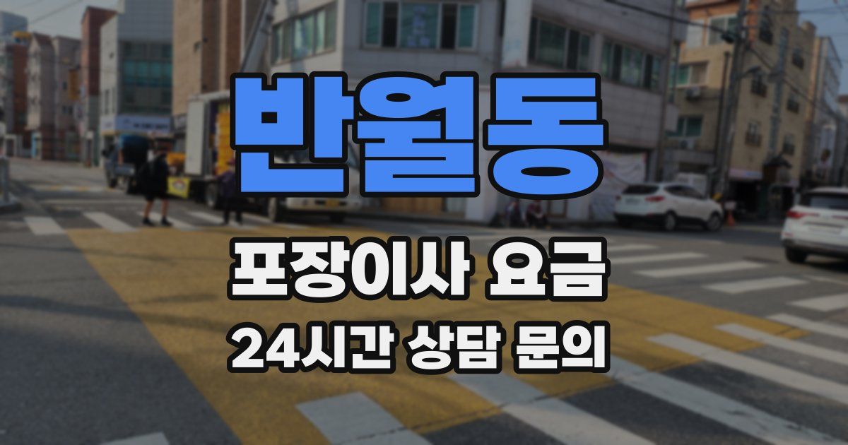 반월동 포장이사 요금
