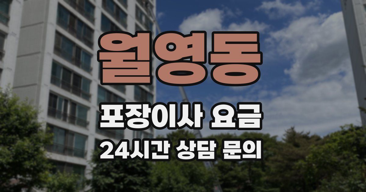 월영동 포장이사 요금