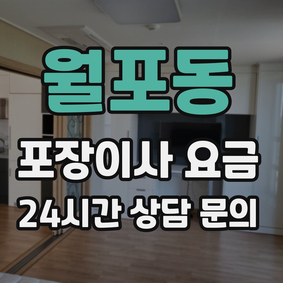 월포동 포장이사 요금