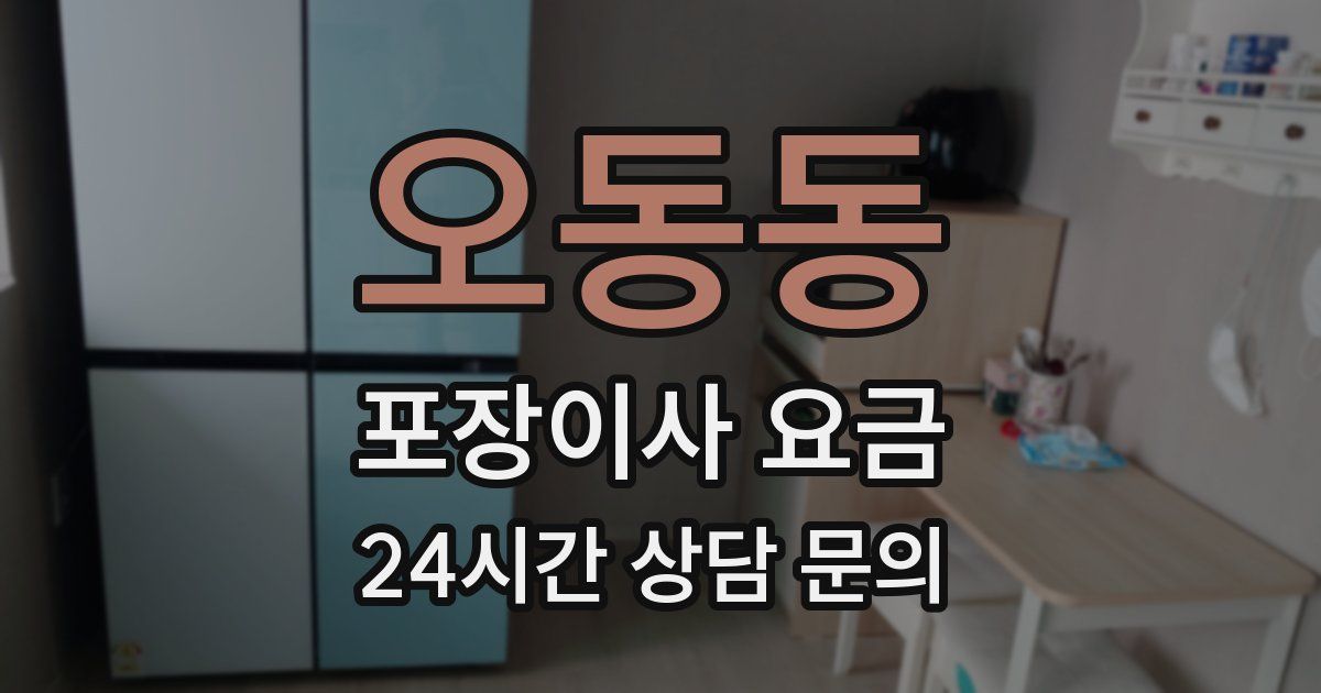 오동동 포장이사 요금