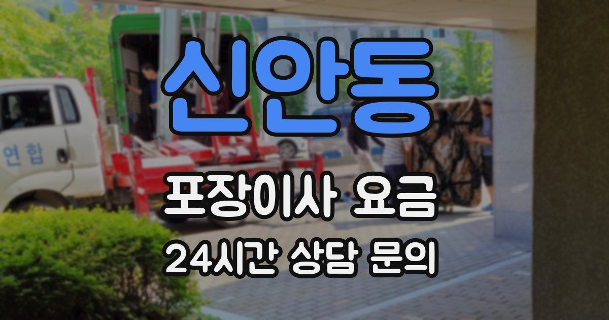 신안동 포장이사 요금