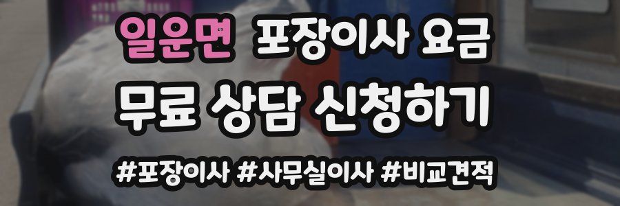 일운면 포장이사 요금