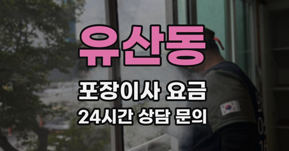 유산동 포장이사 요금