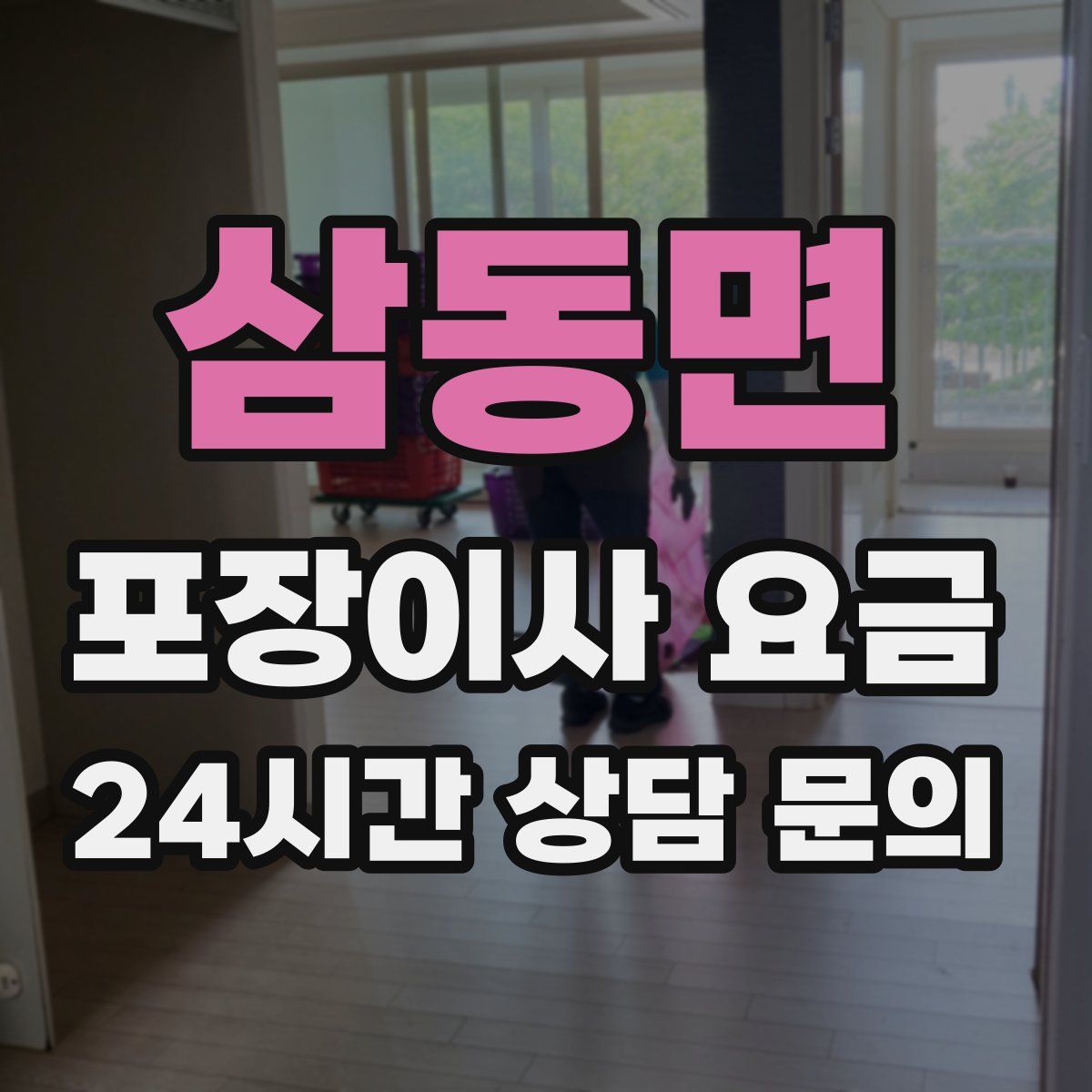 삼동면 포장이사 요금