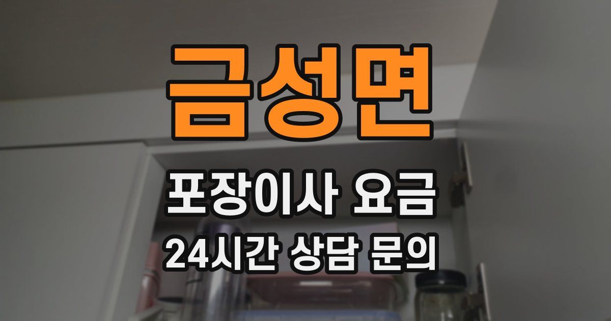 금성면 포장이사 요금