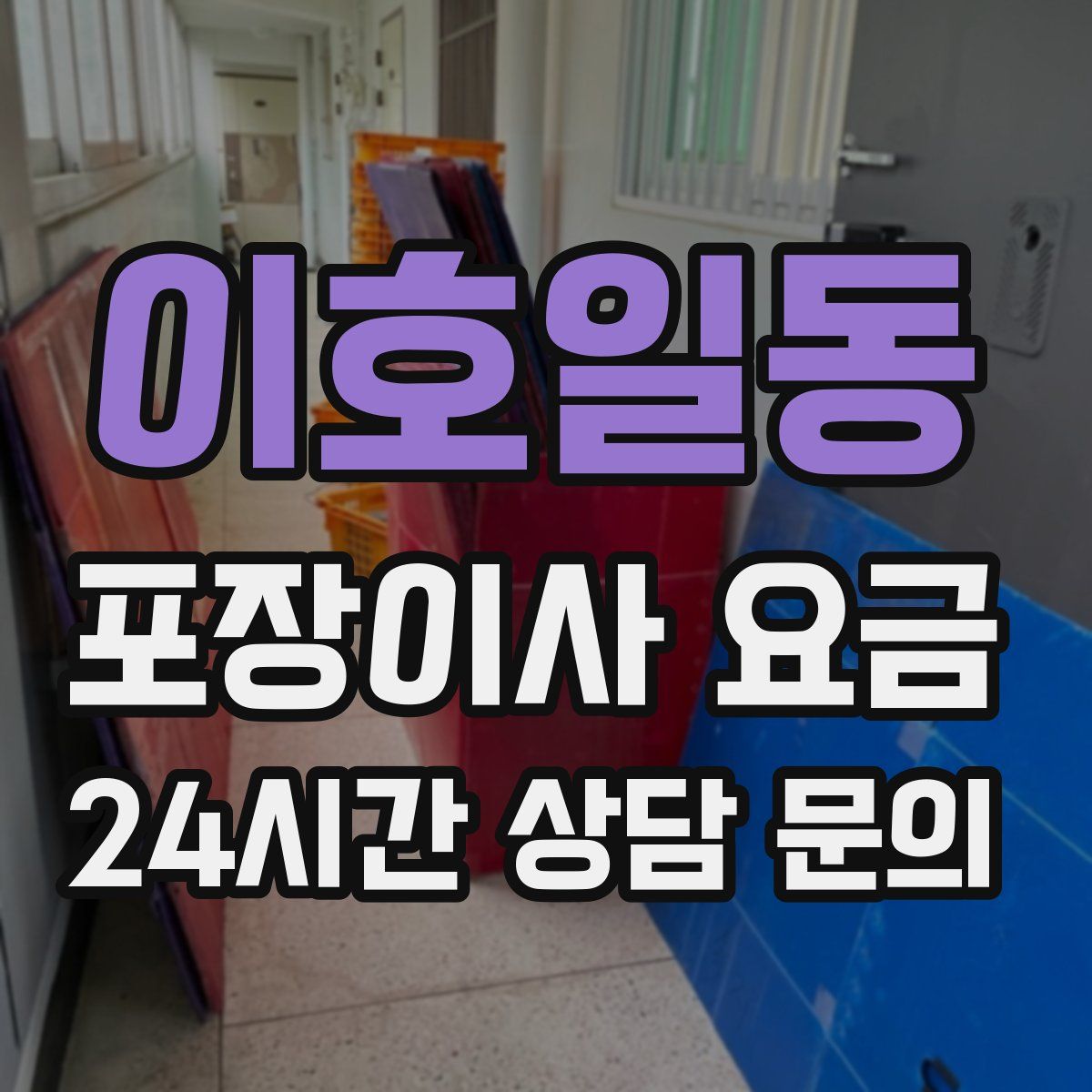 이호일동 포장이사 요금