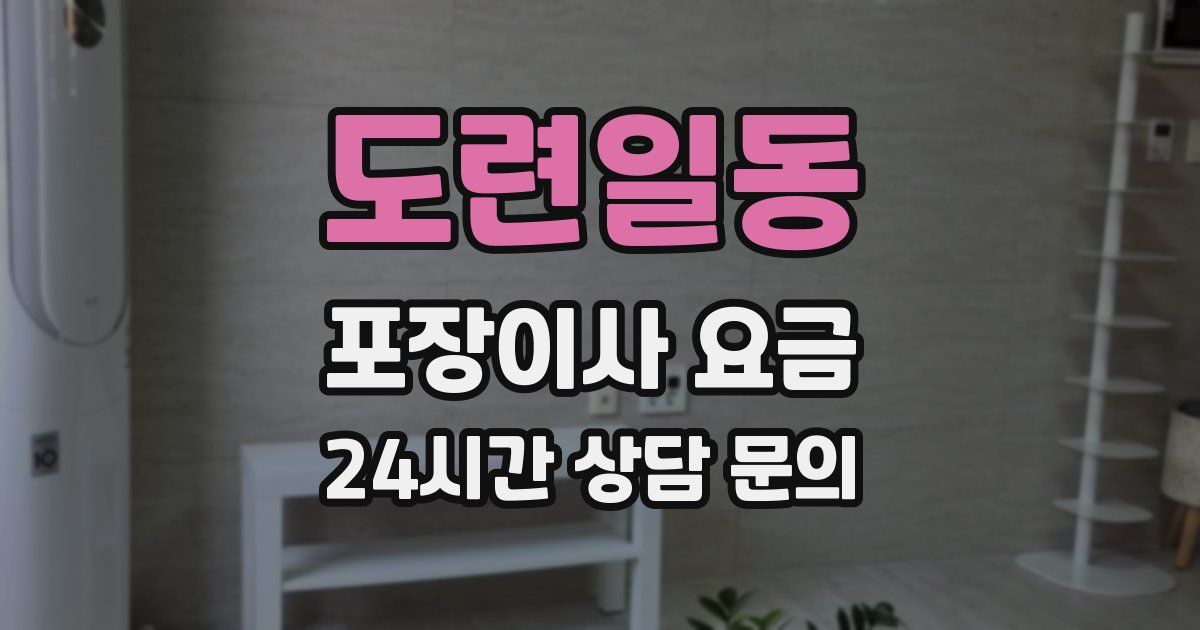 도련일동 포장이사 요금