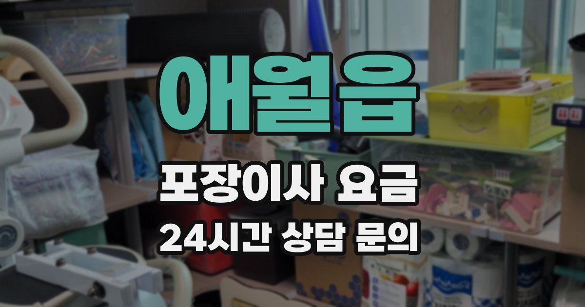 애월읍 포장이사 요금