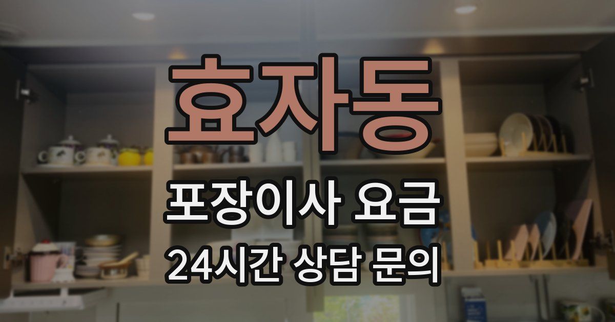 효자동 포장이사 요금