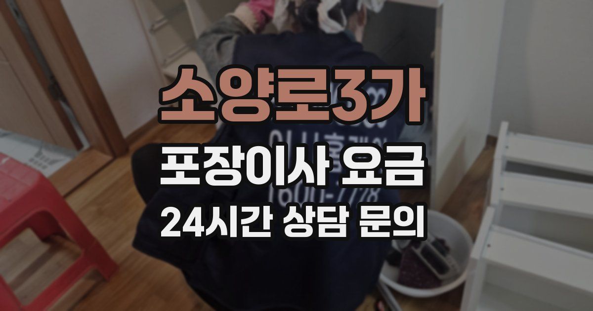 소양로3가 포장이사 요금