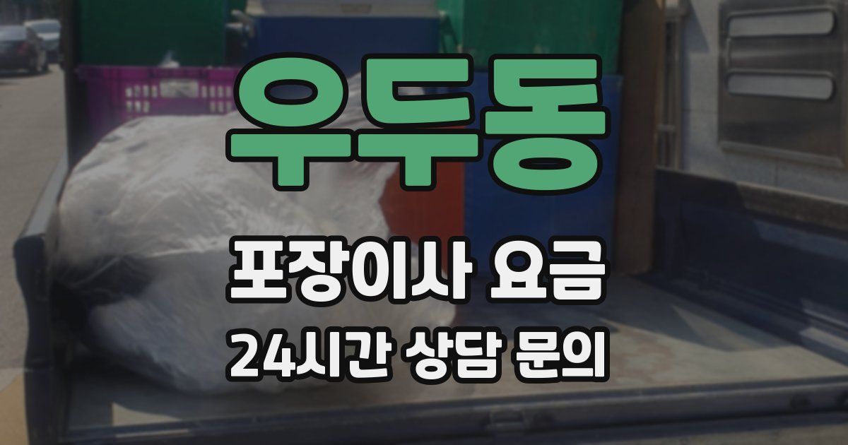 우두동 포장이사 요금