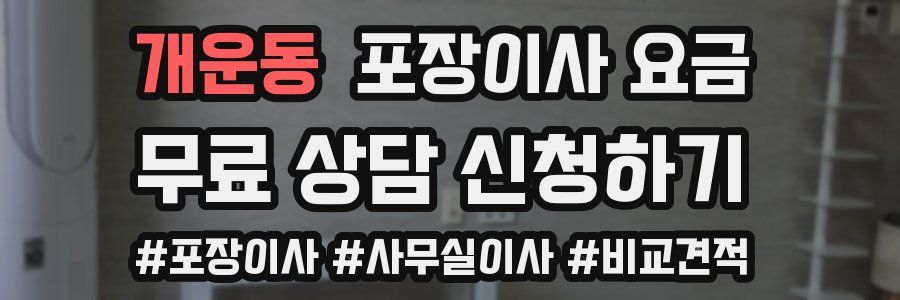 개운동 포장이사 요금