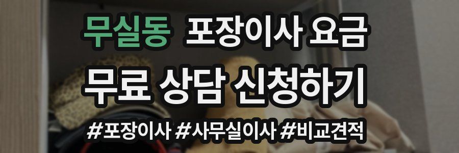 무실동 포장이사 요금